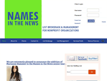 Tablet Screenshot of namesinthenews.com
